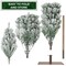 Casafield Pre-Lit Realistic Pencil Alpine Fir Artificial Holiday Christmas Tree with LED Lights and Metal Stand